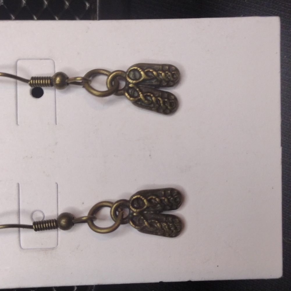 Bronze Mini Sneakers Earrings